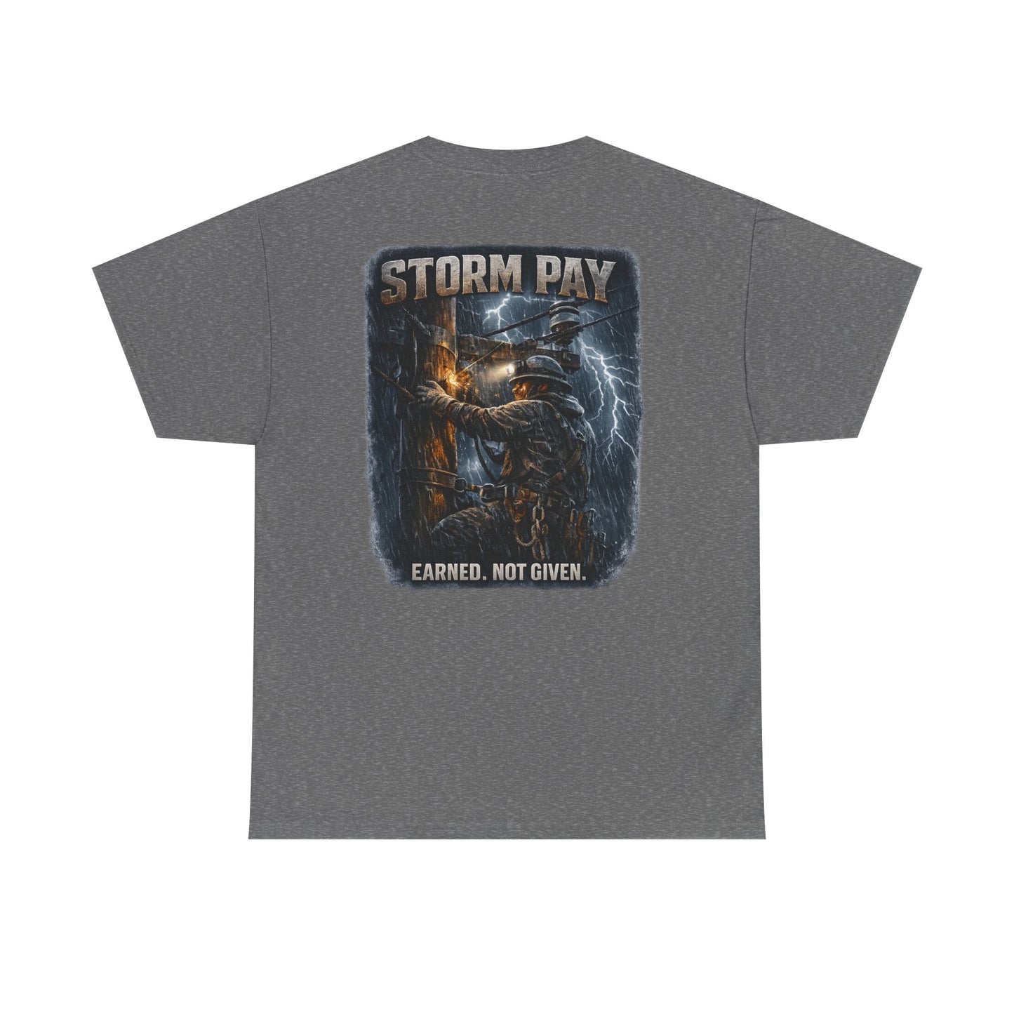 Lineman-Storm Pay Unisex Heavy Cotton Tee