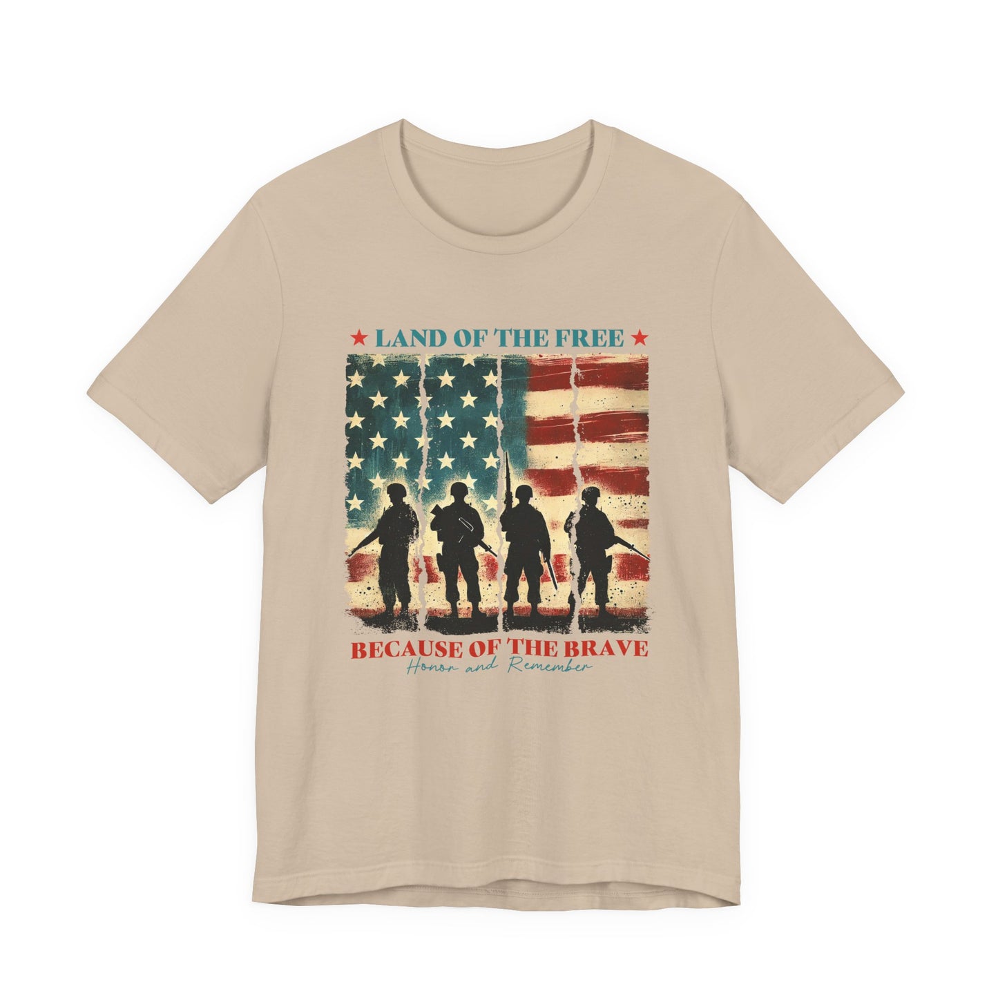 Patriotic 'Land of the Free, Because of the Brave' T-Shirt