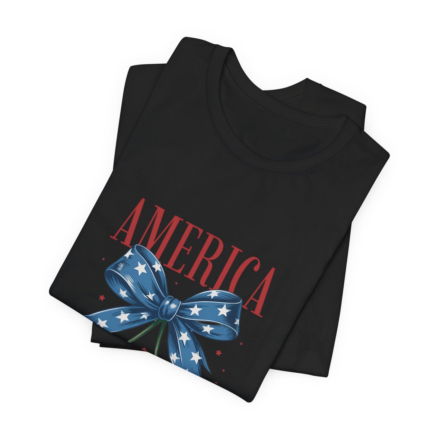 America Cherry Tee — Patriotic Stars & Stripes Graphic T-Shirt