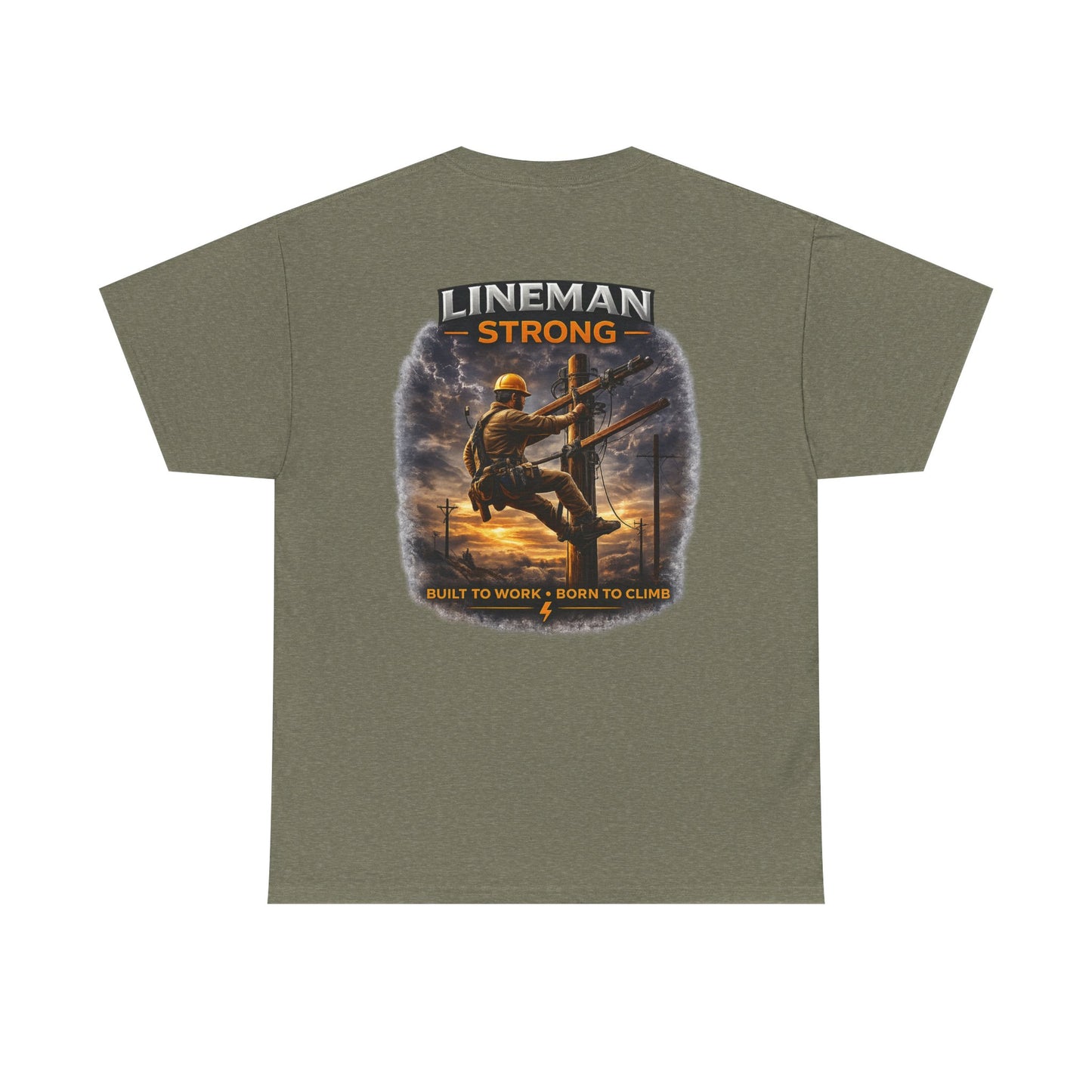 Lineman-Built to work-Born to climb Unisex Heavy Cotton Tee