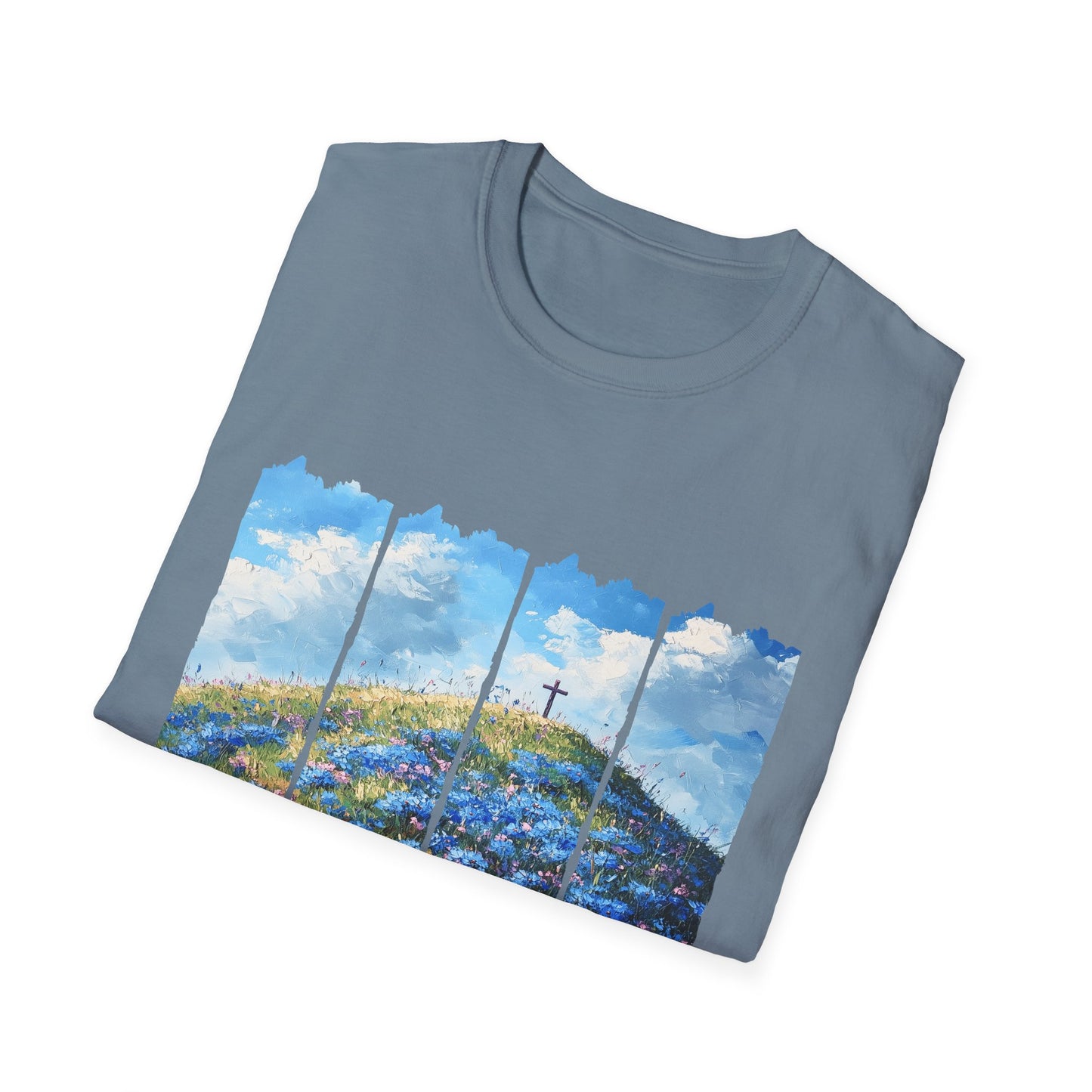 Resurrection Cross Landscape T‑Shirt — Christian Easter Faith Tee