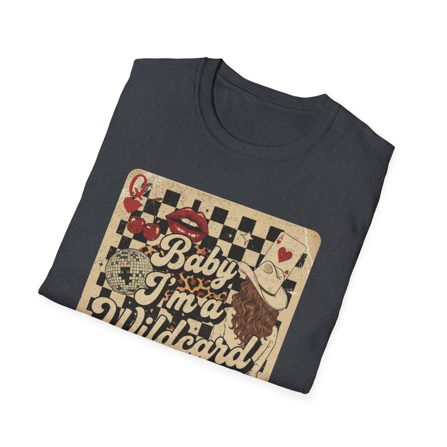 Wildcard Vintage Playing Card T-Shirt — “Baby I’m a Wildcard” Retro Casino Tee
