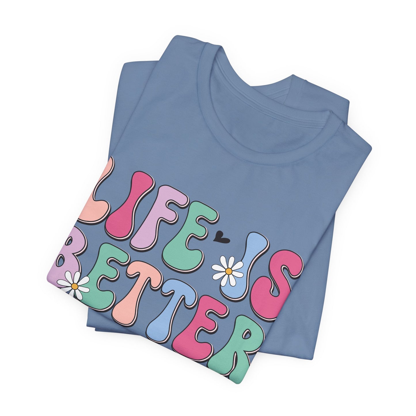 Life Is Better With My Boys Tee — Retro Pastel Floral Family T‑Shirt