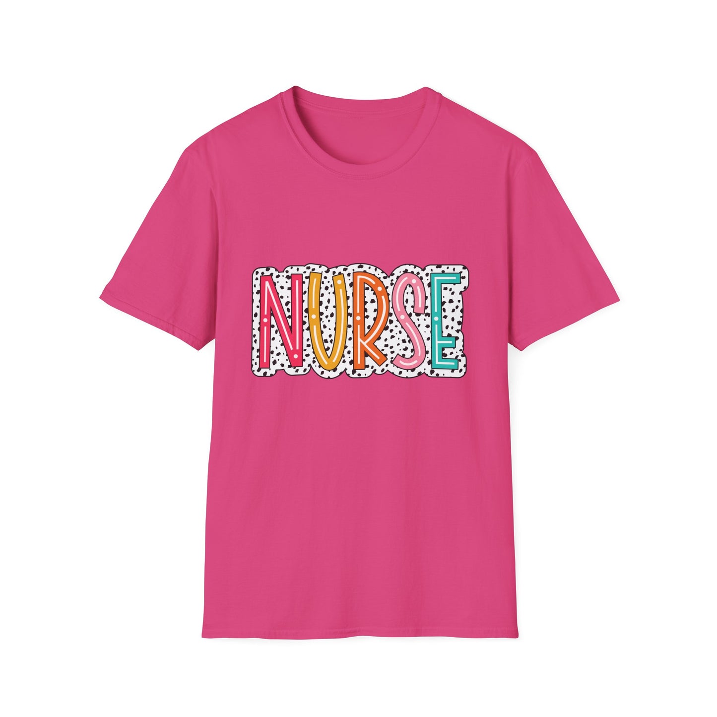 Nurse Colorblock Graphic T-Shirt — Fun Retro Medical Appreciation Tee