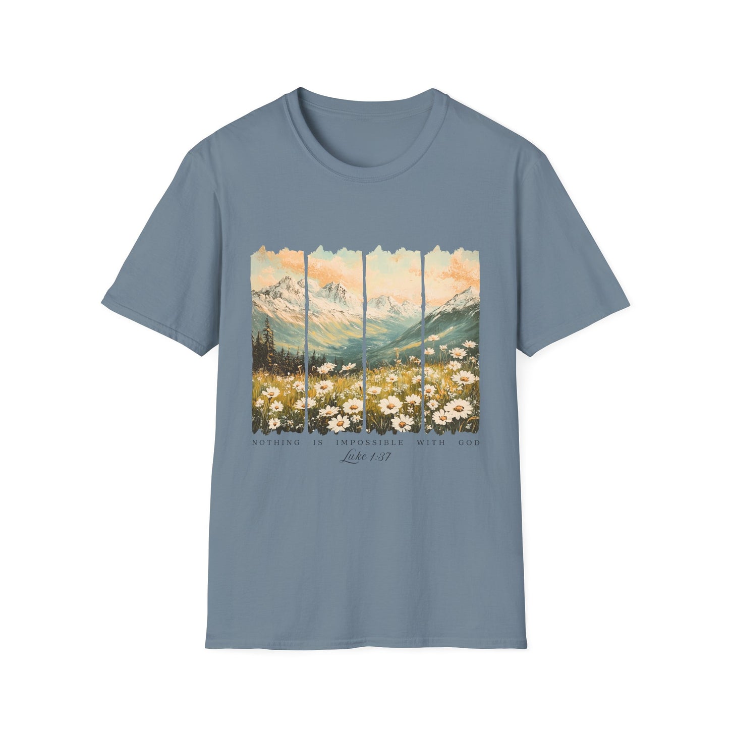 Mountain Meadow Vintage Graphic T-Shirt — Live Wild Scenic Nature Tee