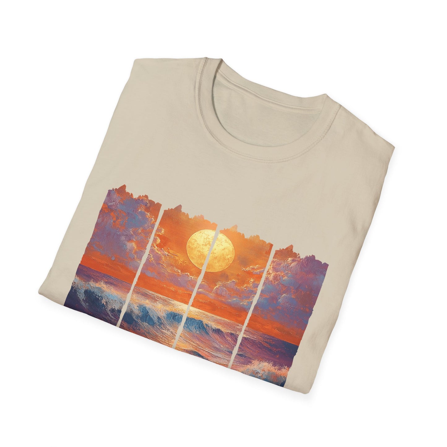Sunset Ocean Art T-Shirt — Coastal Sunrise Graphic Tee