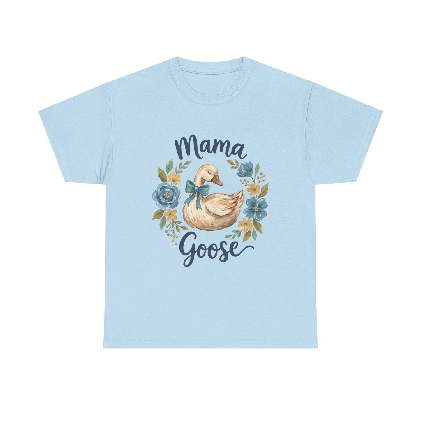 Mama Goose Floral T-Shirt — Cute Mom Bird Graphic Tee