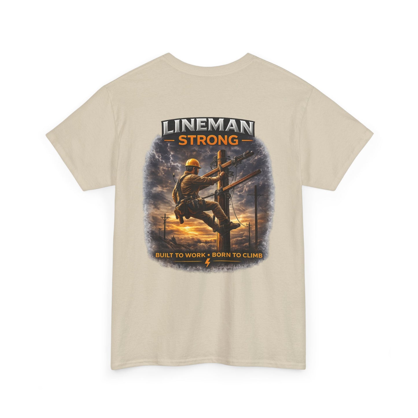 Lineman-Built to work-Born to climb Unisex Heavy Cotton Tee