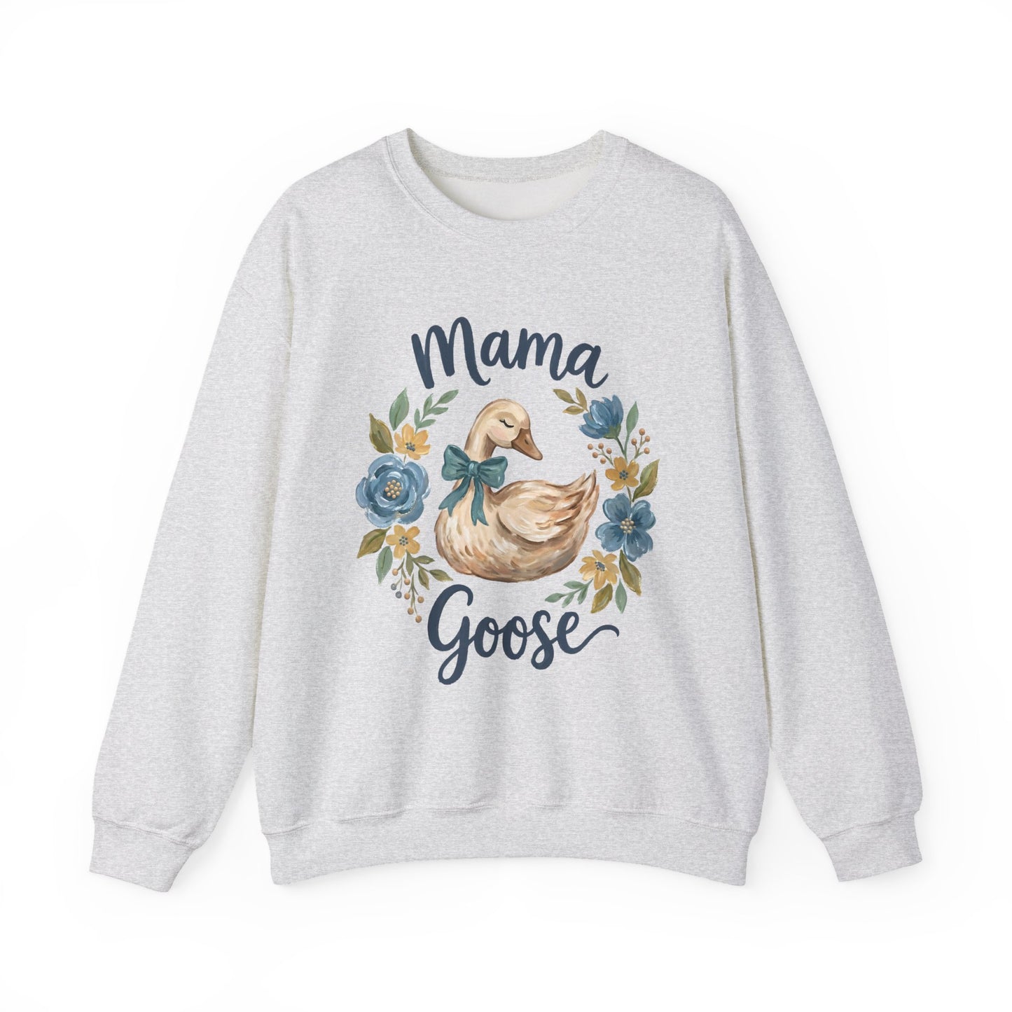 Mama Goose Crewneck Sweatshirt – Floral Duckling Mom Cozy Pullover