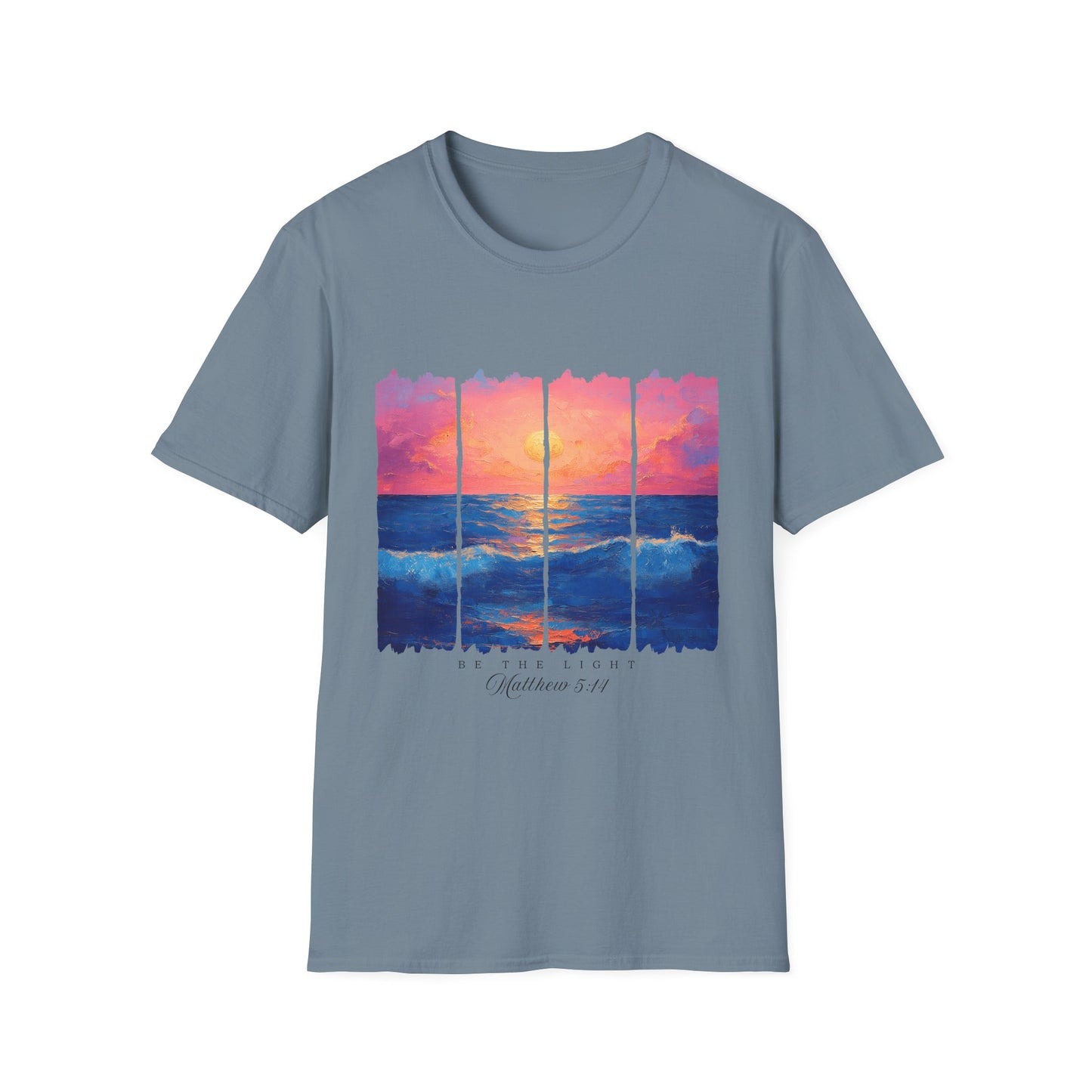Sunset Ocean Panels T-Shirt — Inspirational Beach Sunset Graphic