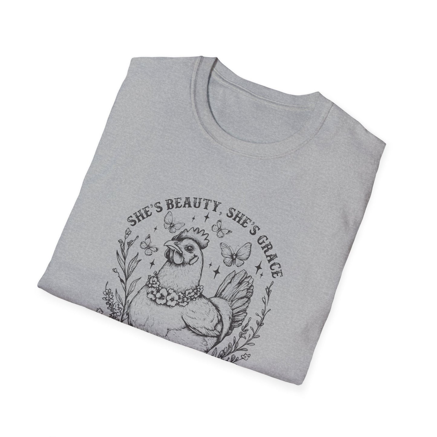 She'll Peck You In The Face Chicken T-Shirt – Funny Farmyard Hen Graphic Tee