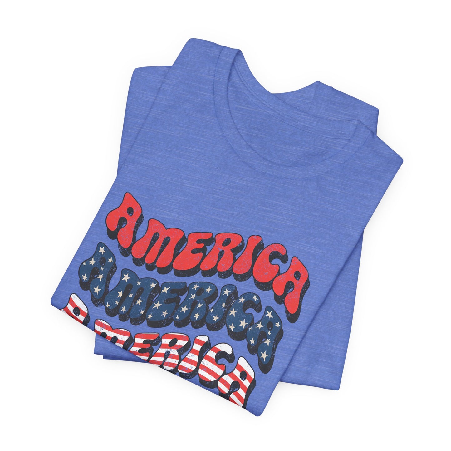 Patriotic "America" Retro Wave T-Shirt
