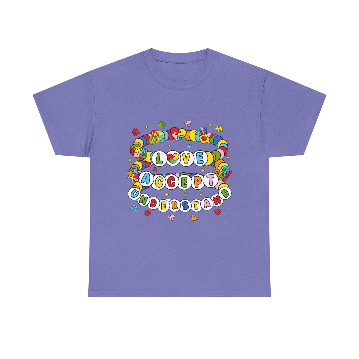 Love Accept Understand T-Shirt — Rainbow Positive Message Tee