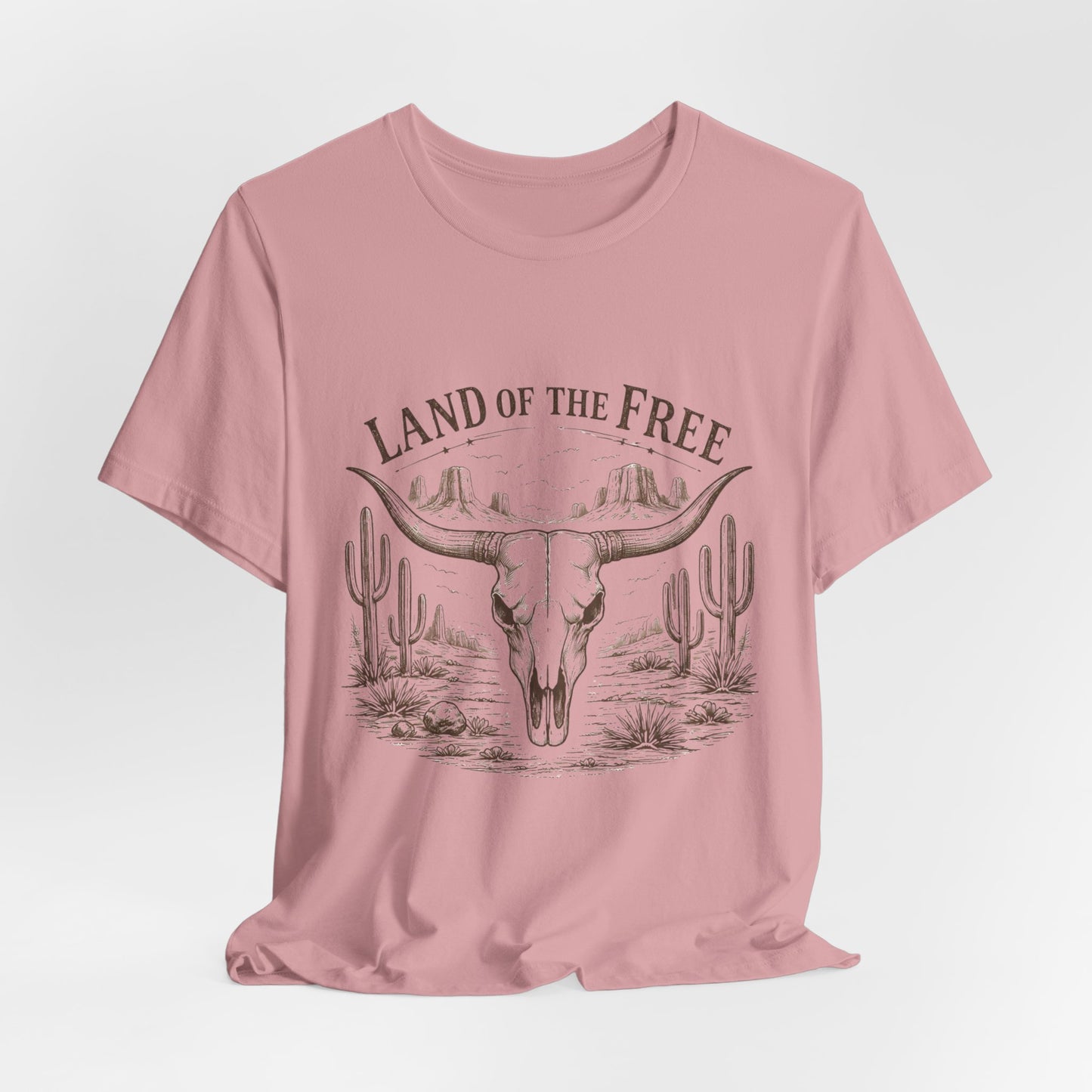 Western 'Land of the Free' Skull Tee