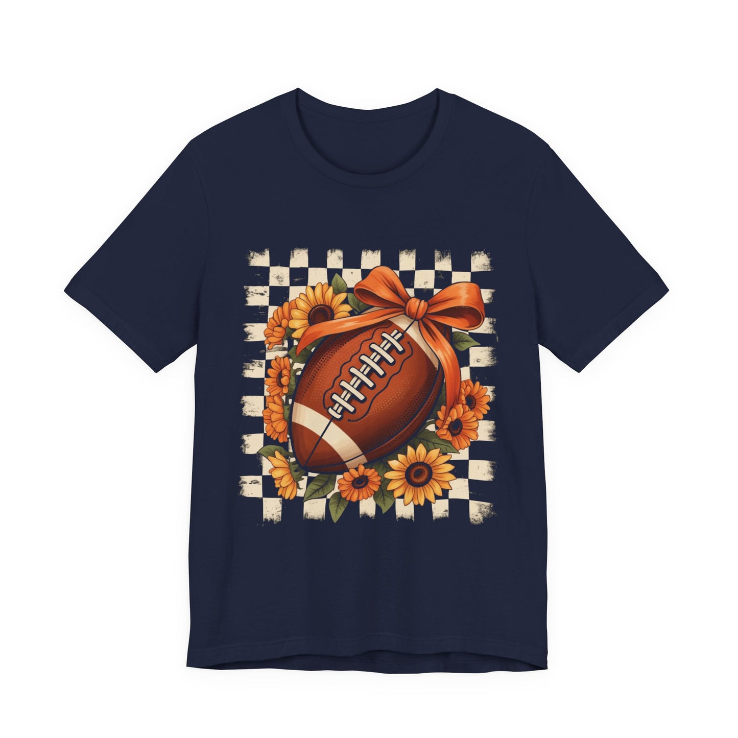 Football Sunflower Tee — Fall Game Day Shirt