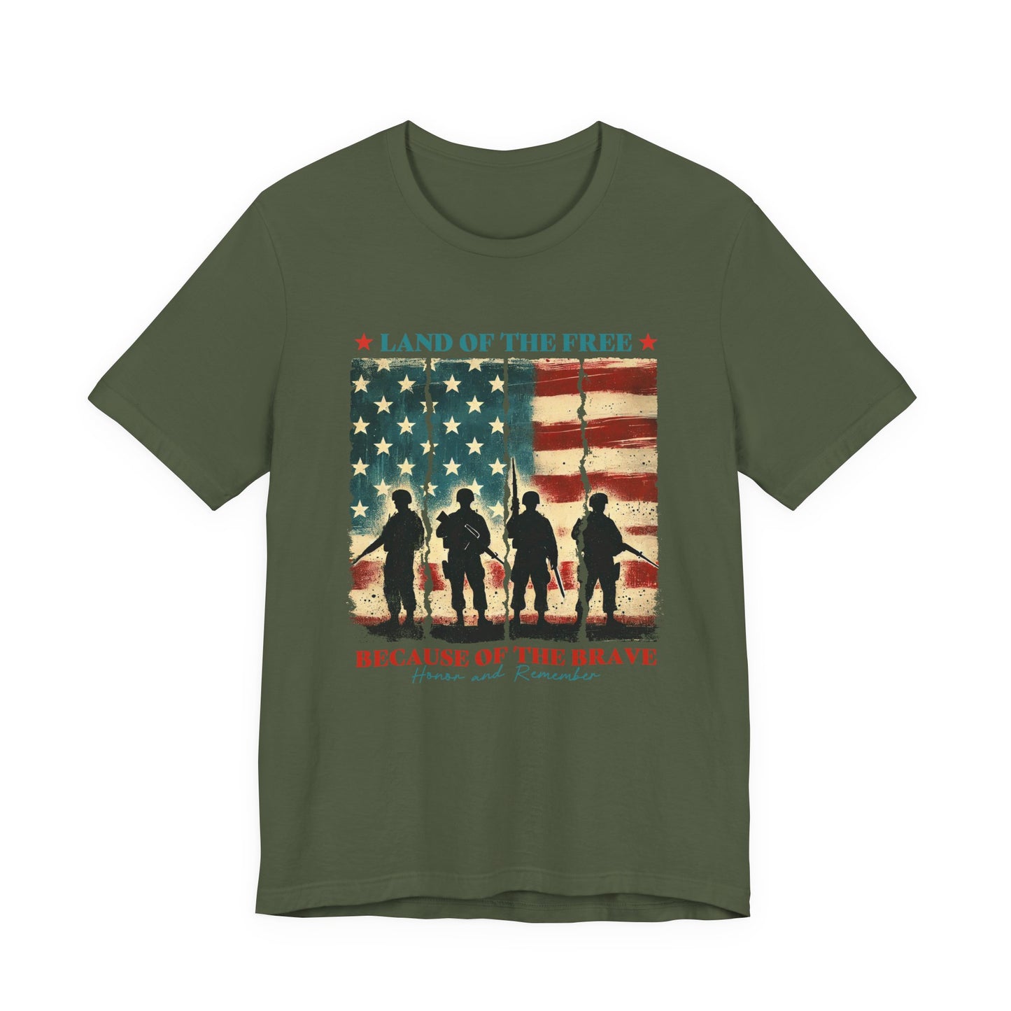 Patriotic 'Land of the Free, Because of the Brave' T-Shirt