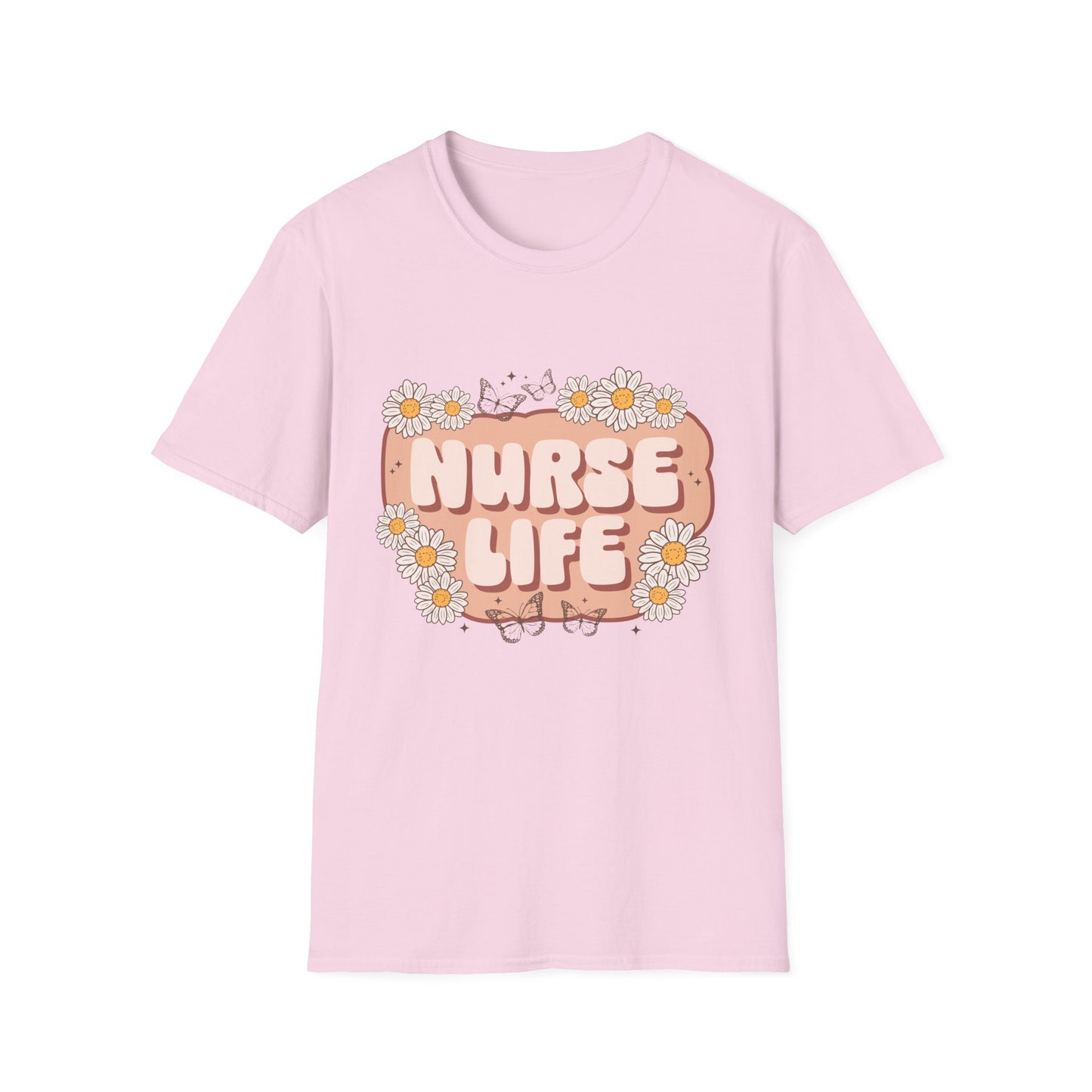 Nurse Life T‑Shirt — Floral Daisy Retro Nurse Tee