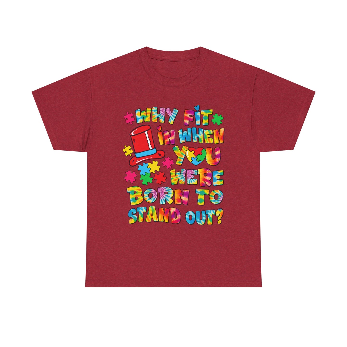 Colorful "Born to Stand Out" Graphic Tee — Retro Kids' Vibe