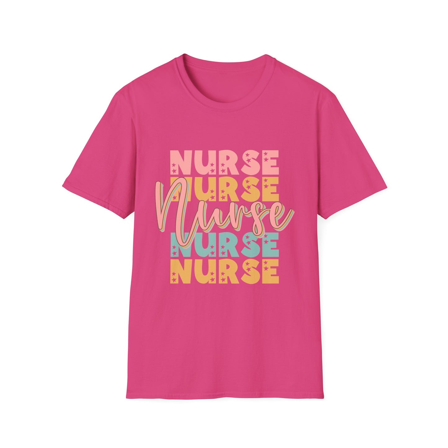 Retro Pastel “Nurse” Graphic T-Shirt — Cute Gift for Nurses, Nurse Appreciation Tee