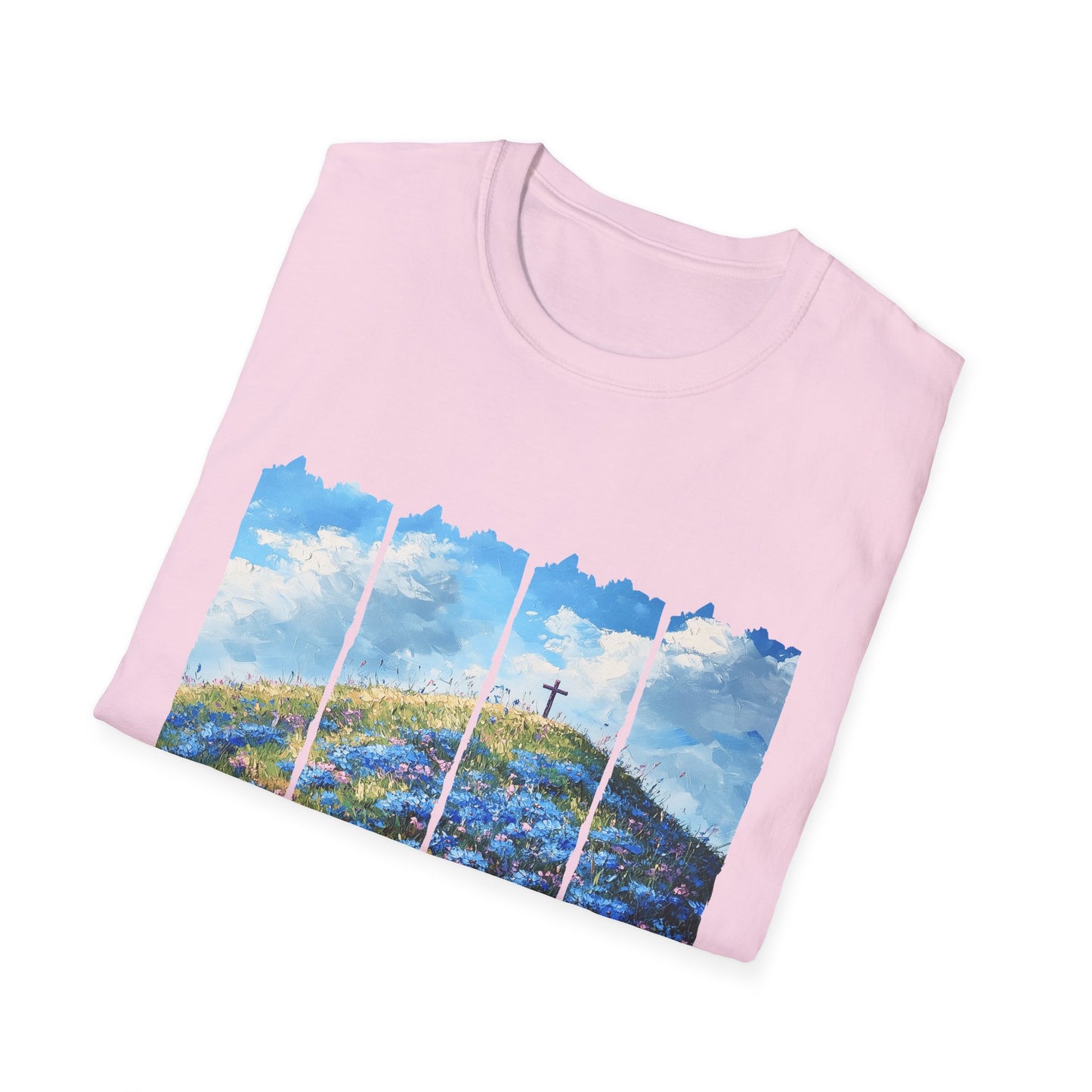 Resurrection Cross Landscape T‑Shirt — Christian Easter Faith Tee