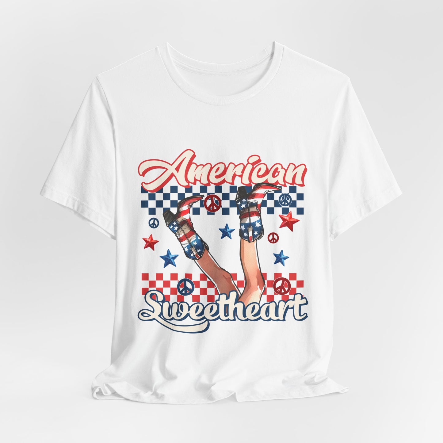 American Sweetheart T-Shirt — Retro Patriotic 4th of July Tee