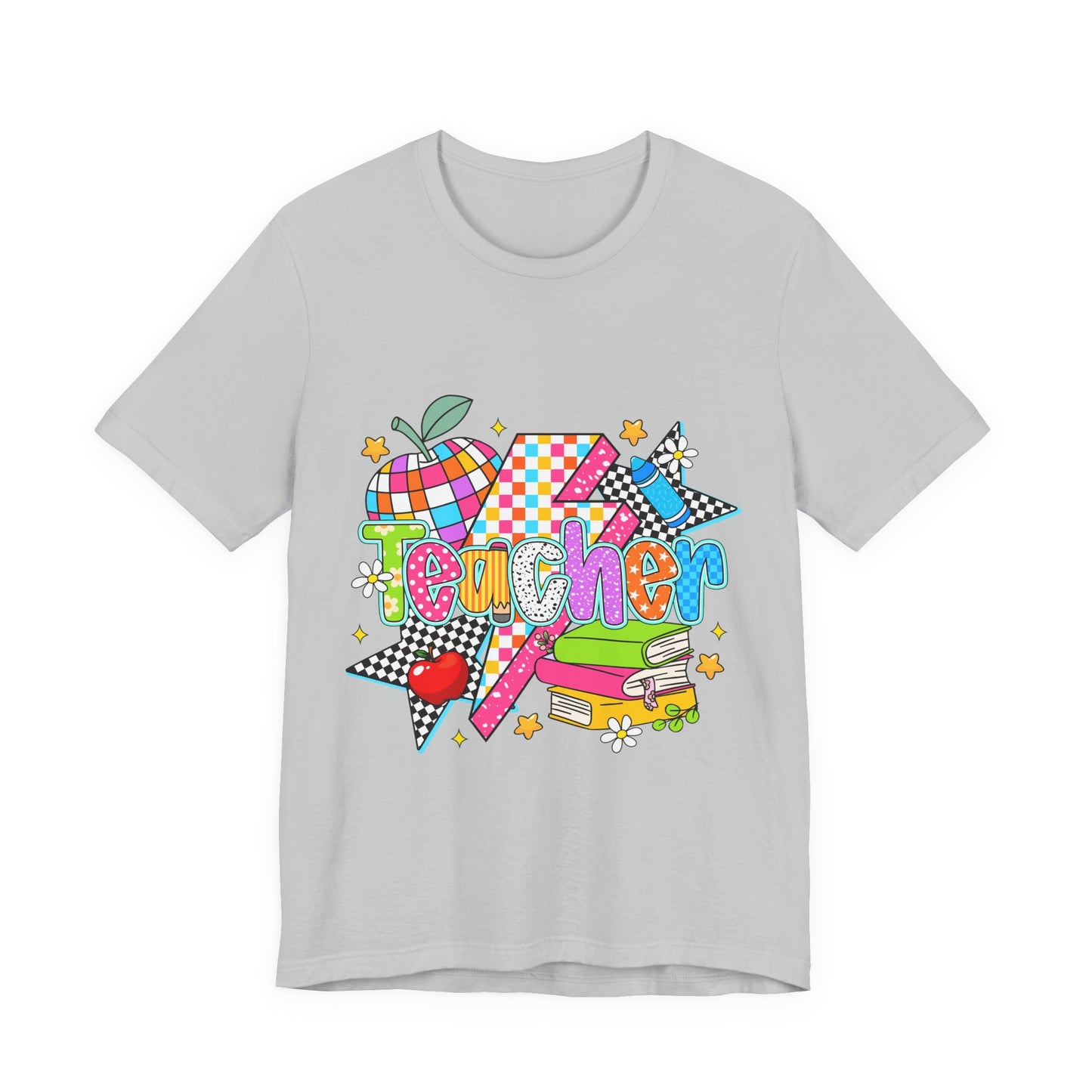 Teacher Colorful Doodle Graphic Tee — Back to School Gift for Teachers
