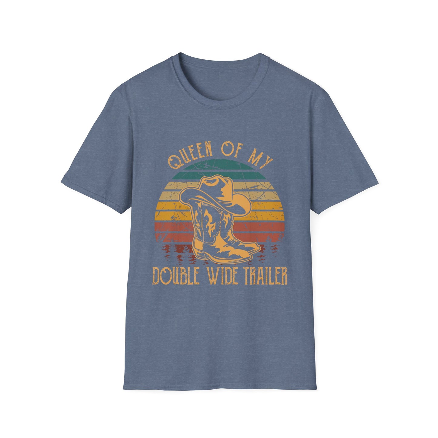 Queen of My Double Wide Trailer T-Shirt — Retro Cowgirl Graphic Tee