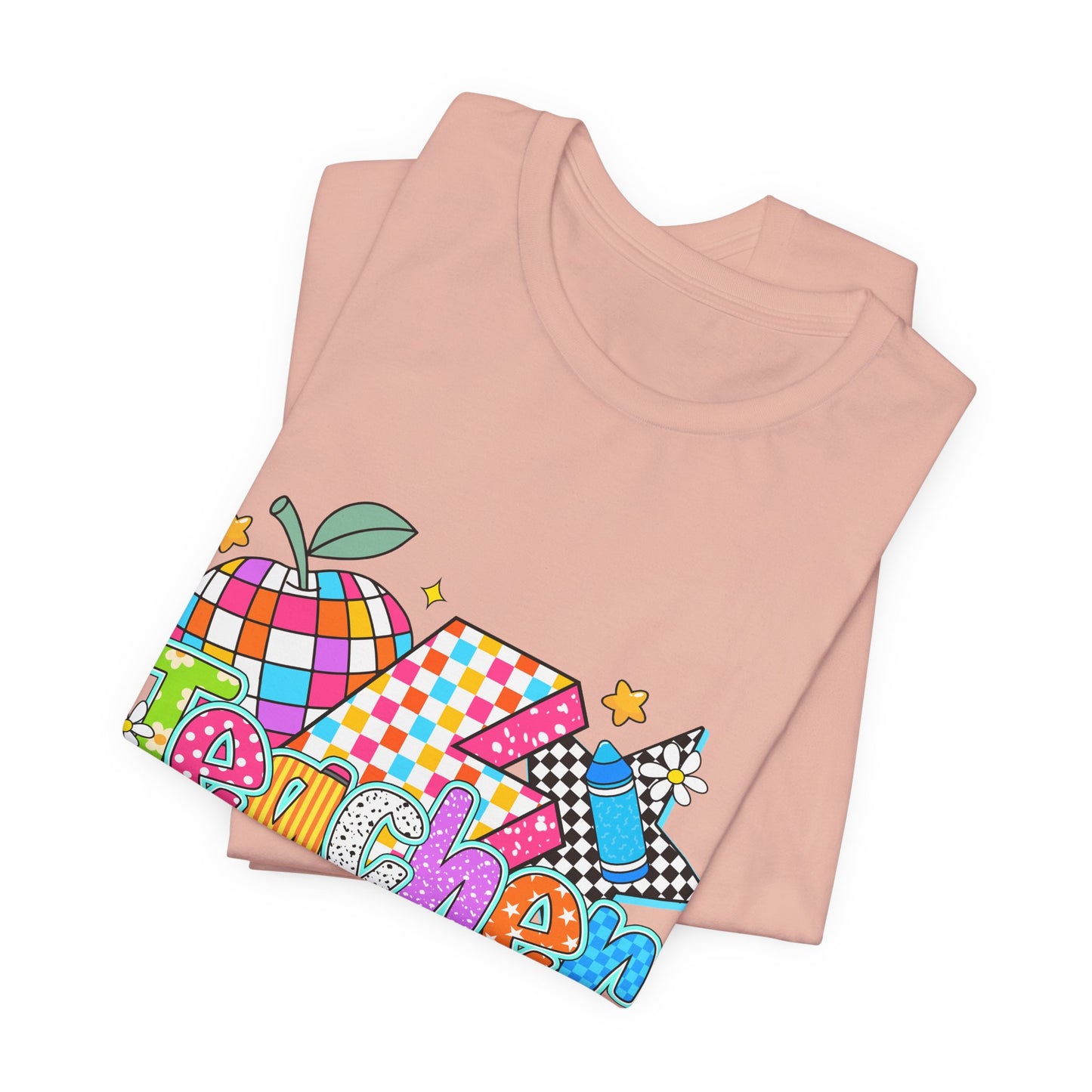 Teacher Colorful Doodle Graphic Tee — Back to School Gift for Teachers