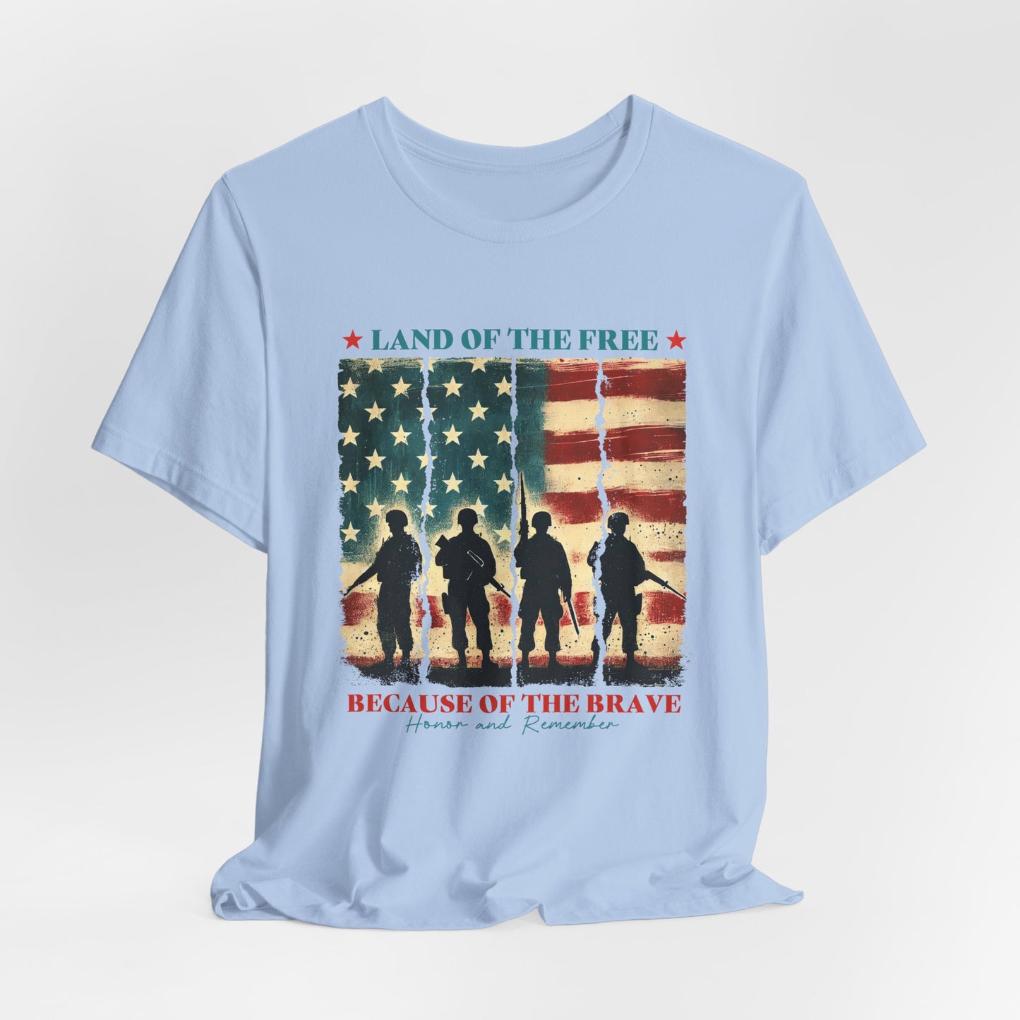 Patriotic 'Land of the Free, Because of the Brave' T-Shirt