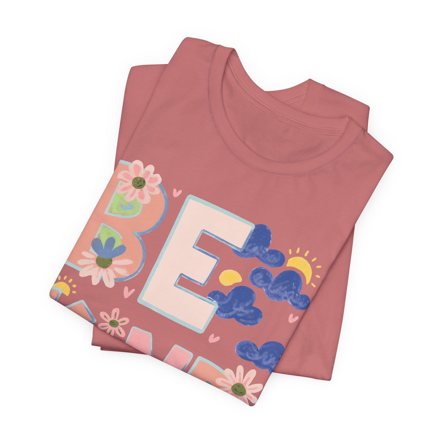 Be Kind Floral Tee — Positive Message Graphic T-Shirt