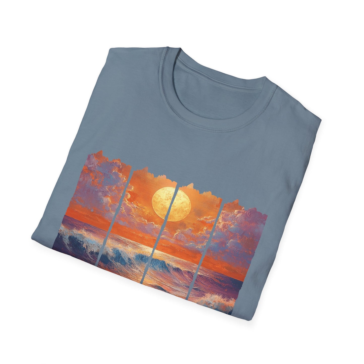 Sunset Ocean Art T-Shirt — Coastal Sunrise Graphic Tee