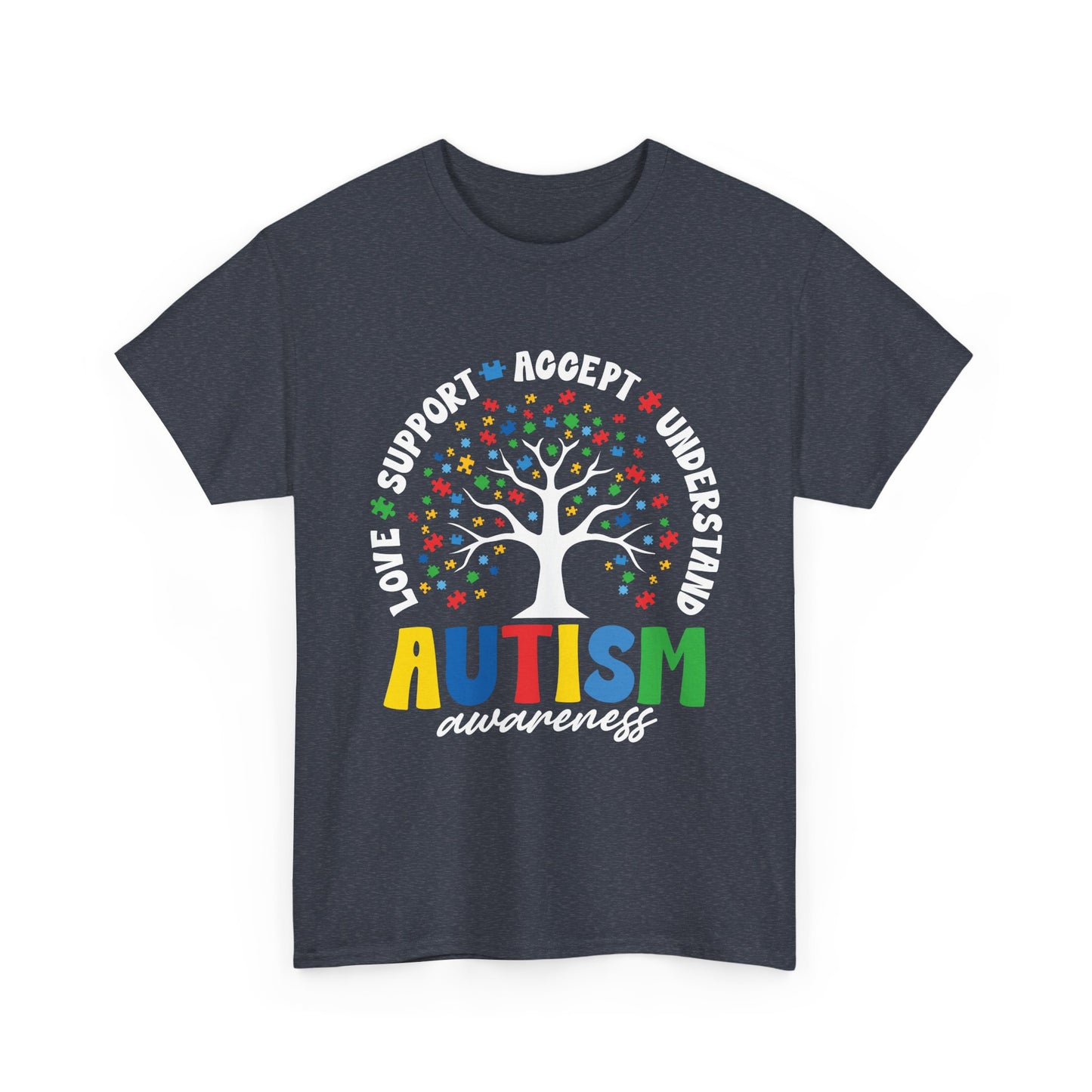 Autism Awareness T-Shirt – Colorful Puzzle Stars Tee
