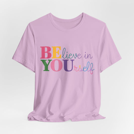 Believe in Yourself Colorblock Tee