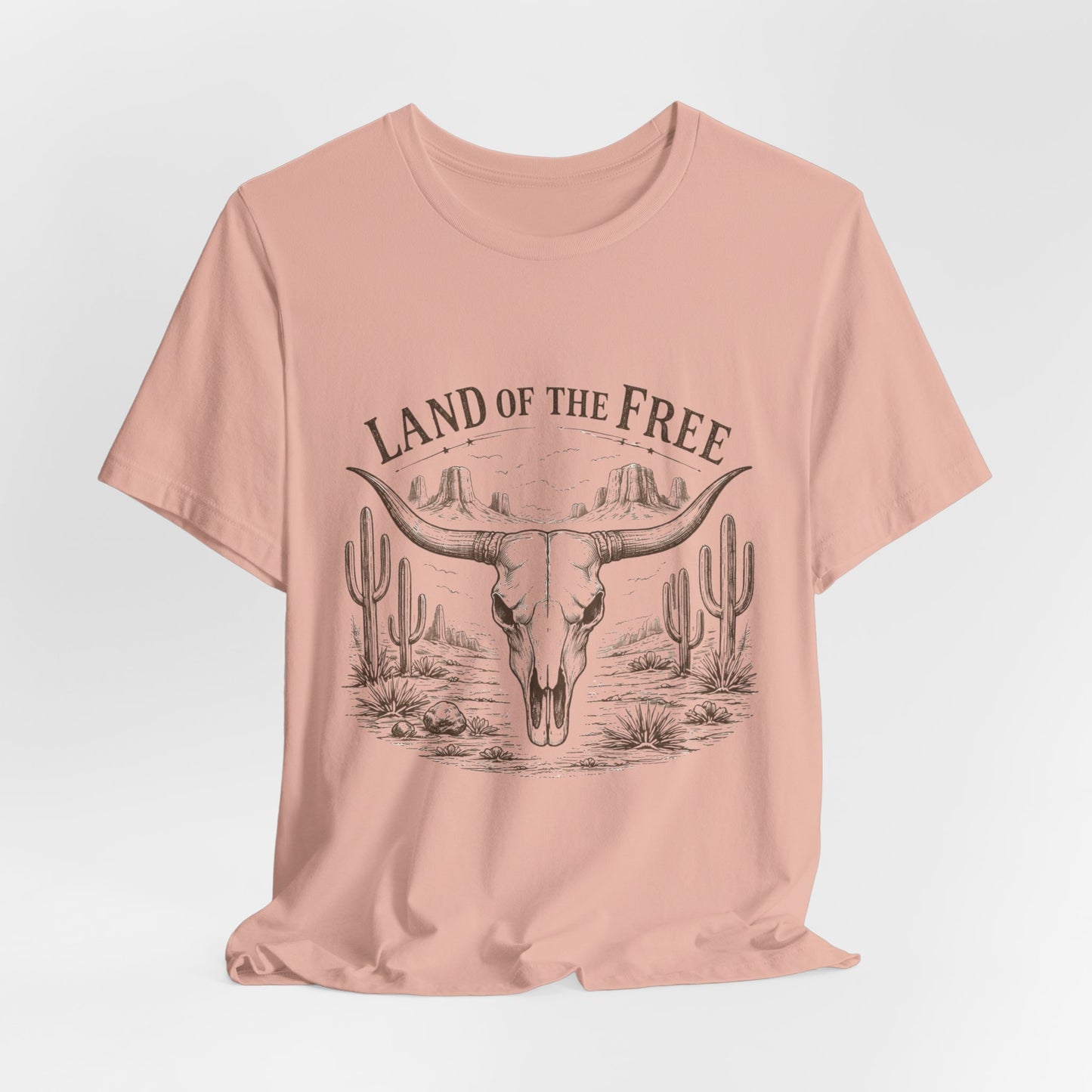 Western 'Land of the Free' Skull Tee