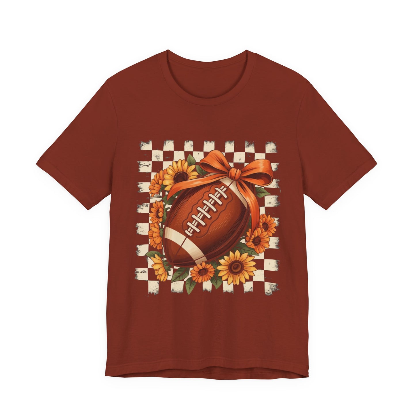Football Sunflower Tee — Fall Game Day Shirt