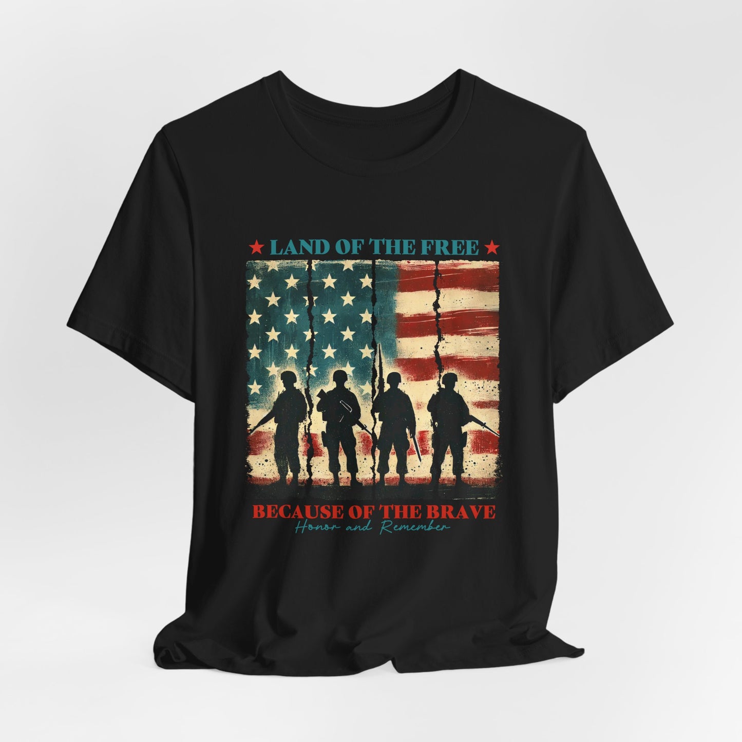 Patriotic 'Land of the Free, Because of the Brave' T-Shirt