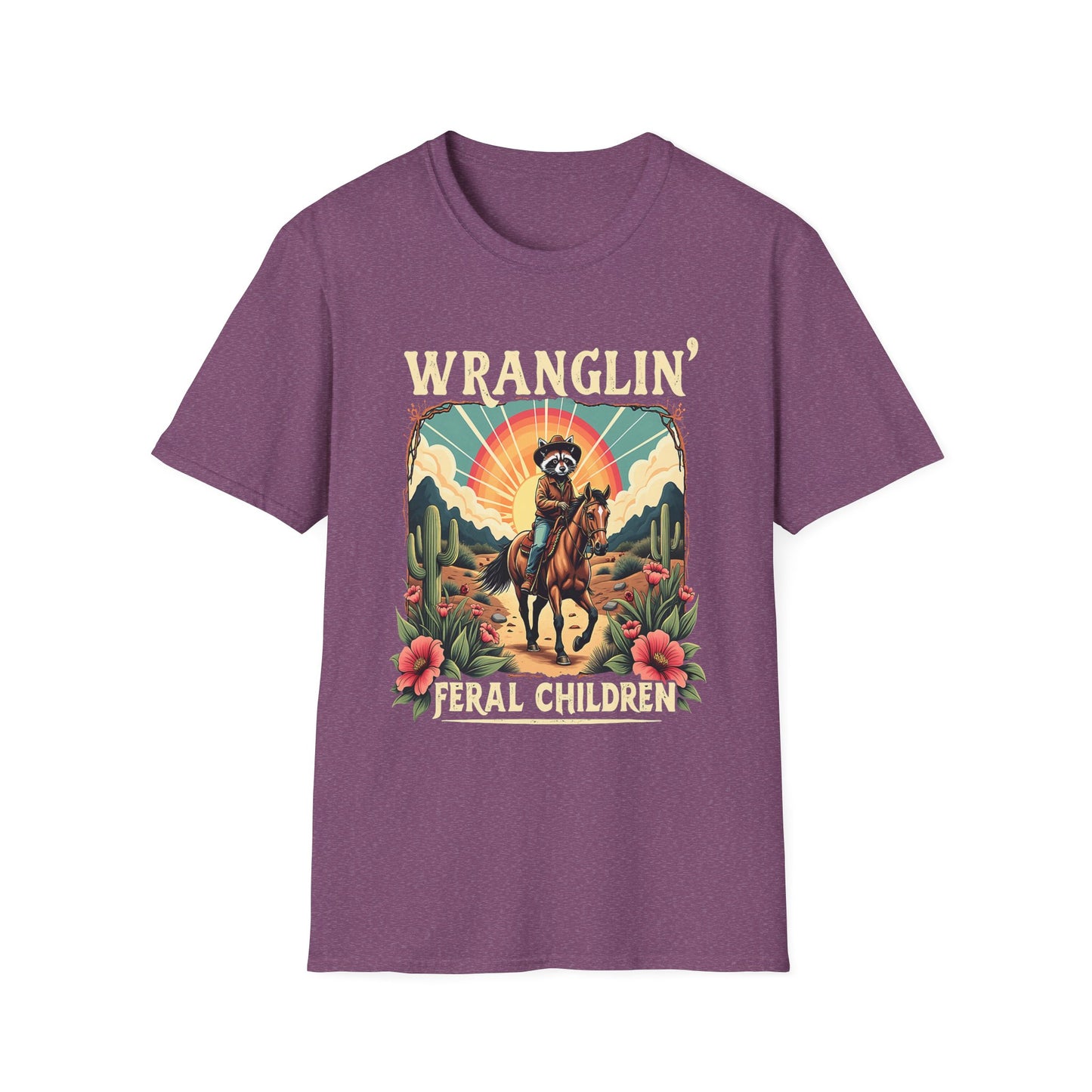 Wranglin' Real Cowboy T-Shirt — Retro Western Rodeo Graphic Tee