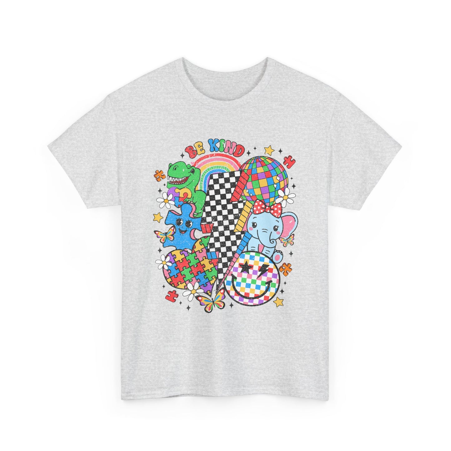 Autism Awareness Puzzle Heart Tee — Colorful Kids & Adults Support Shirt