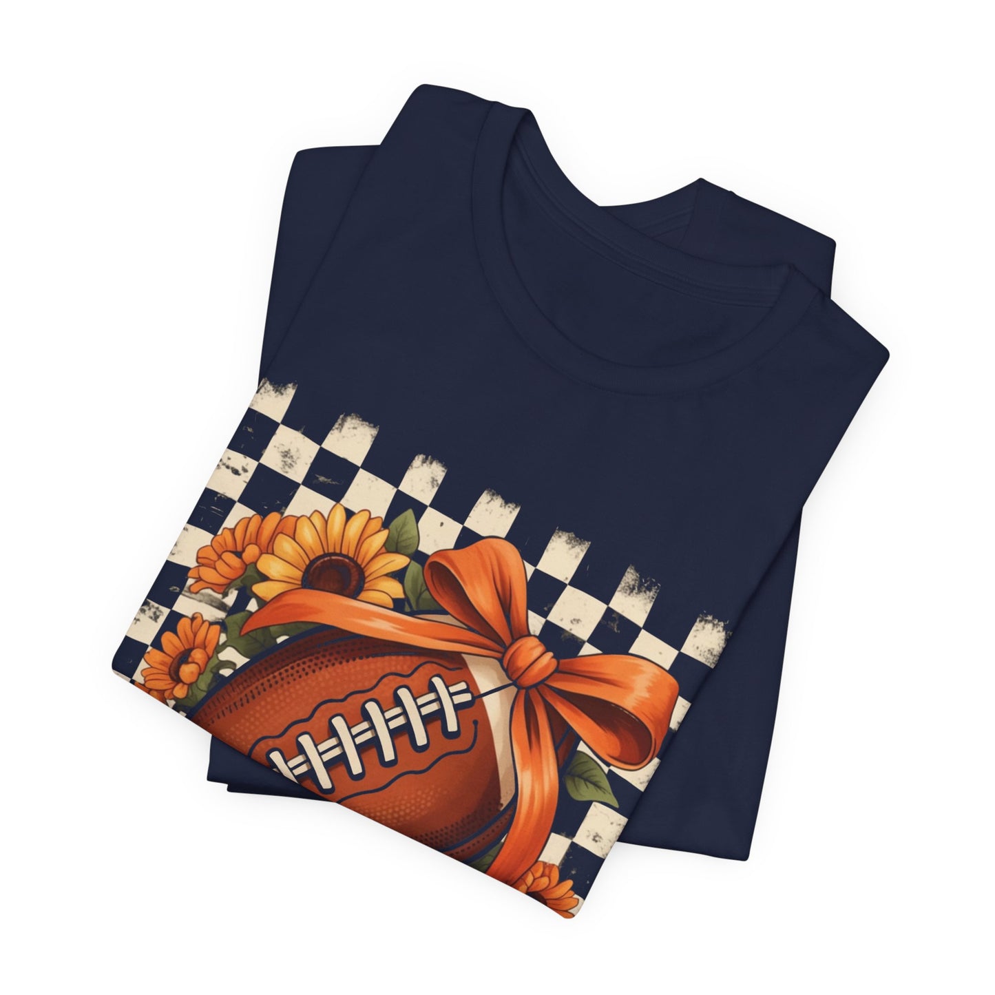 Football Sunflower Tee — Fall Game Day Shirt