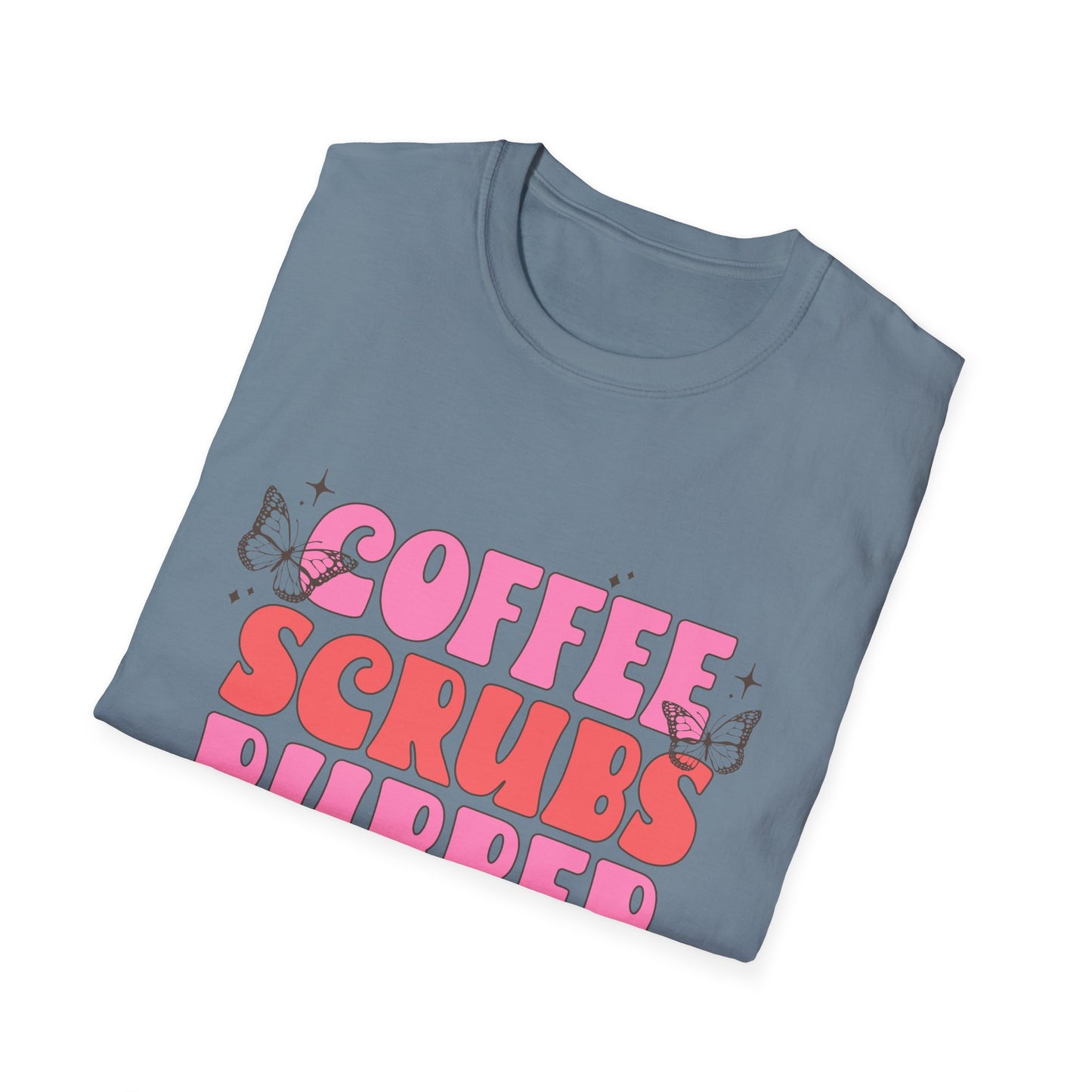 Coffee Scrubs Rubber Gloves T-Shirt — Cute Nurse/Healthcare Graphic Tee