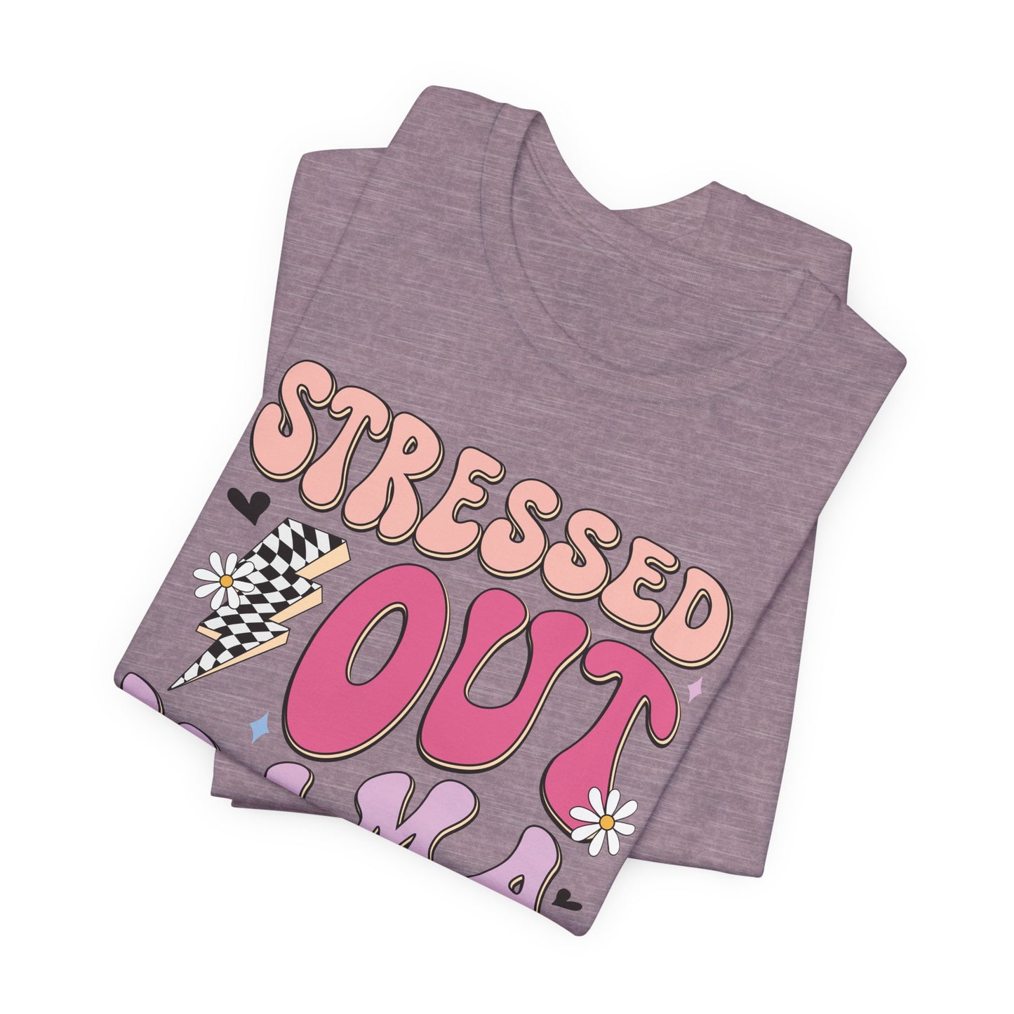Stressed Out Mama Club Tee — Funny Pastel Mom Graphic T-Shirt