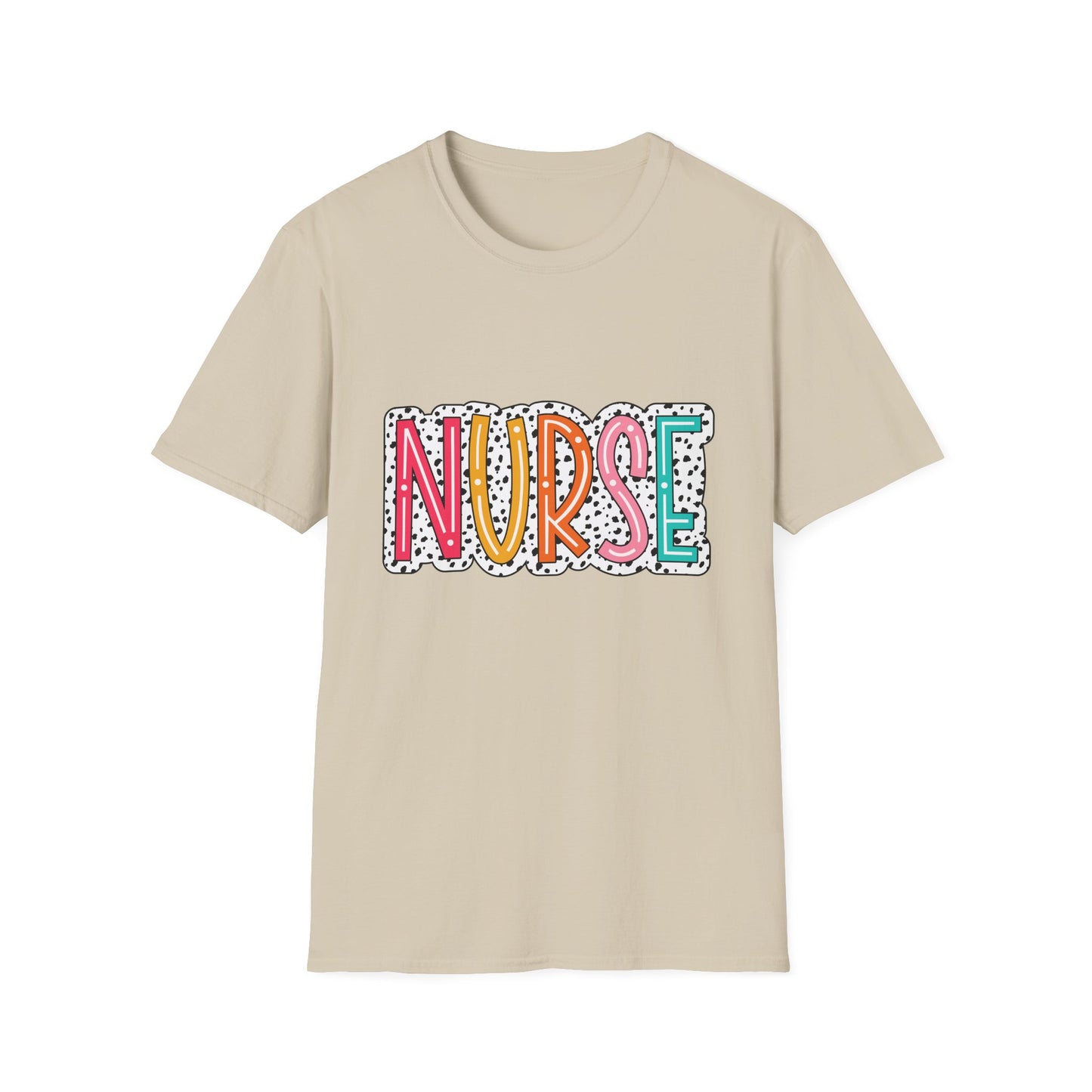 Nurse Colorblock Graphic T-Shirt — Fun Retro Medical Appreciation Tee