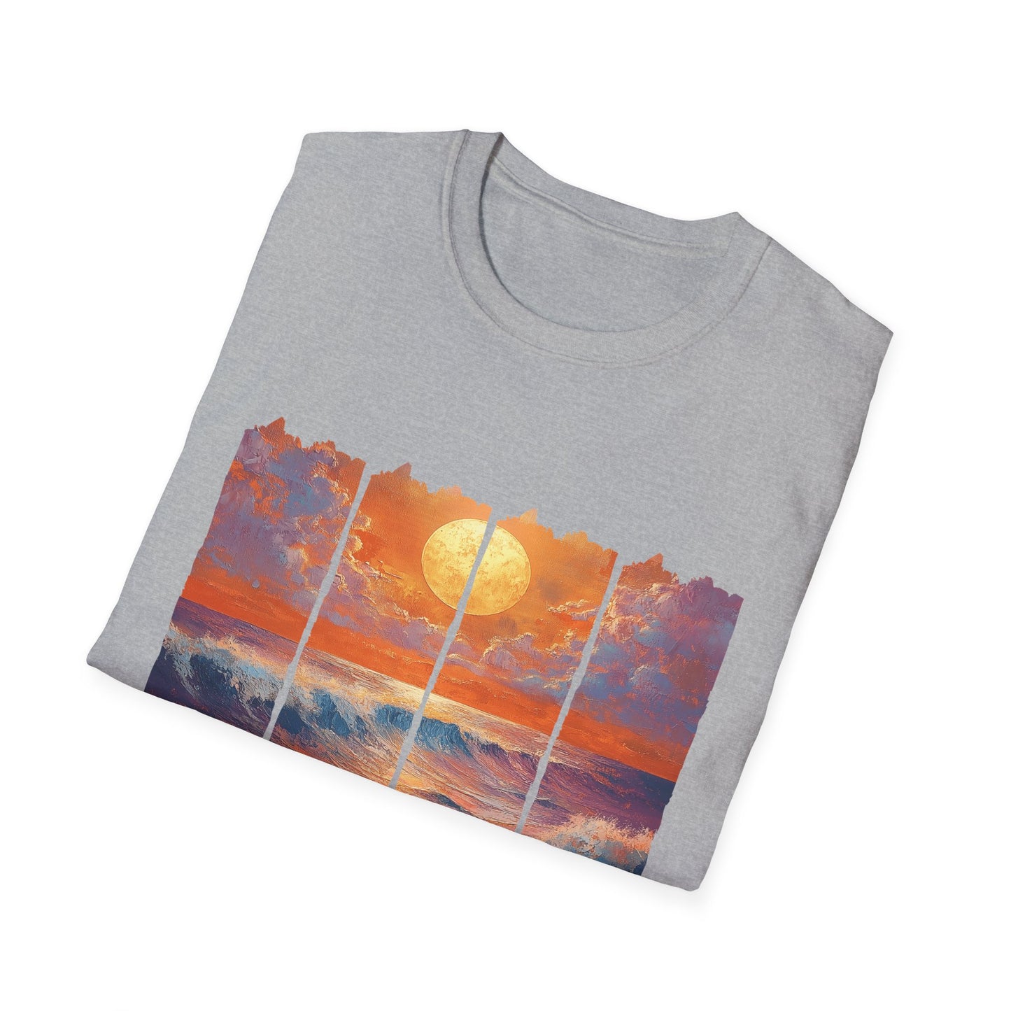 Sunset Ocean Art T-Shirt — Coastal Sunrise Graphic Tee