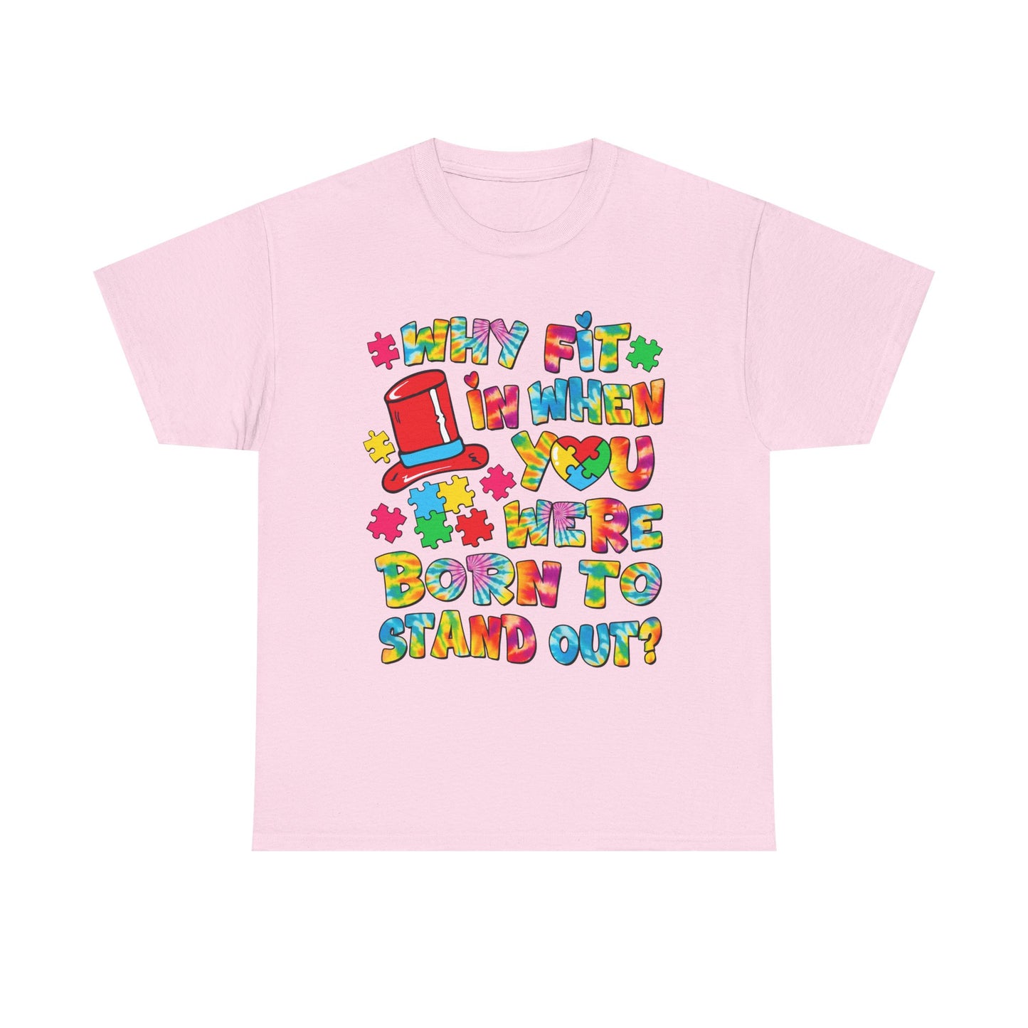 Colorful "Born to Stand Out" Graphic Tee — Retro Kids' Vibe