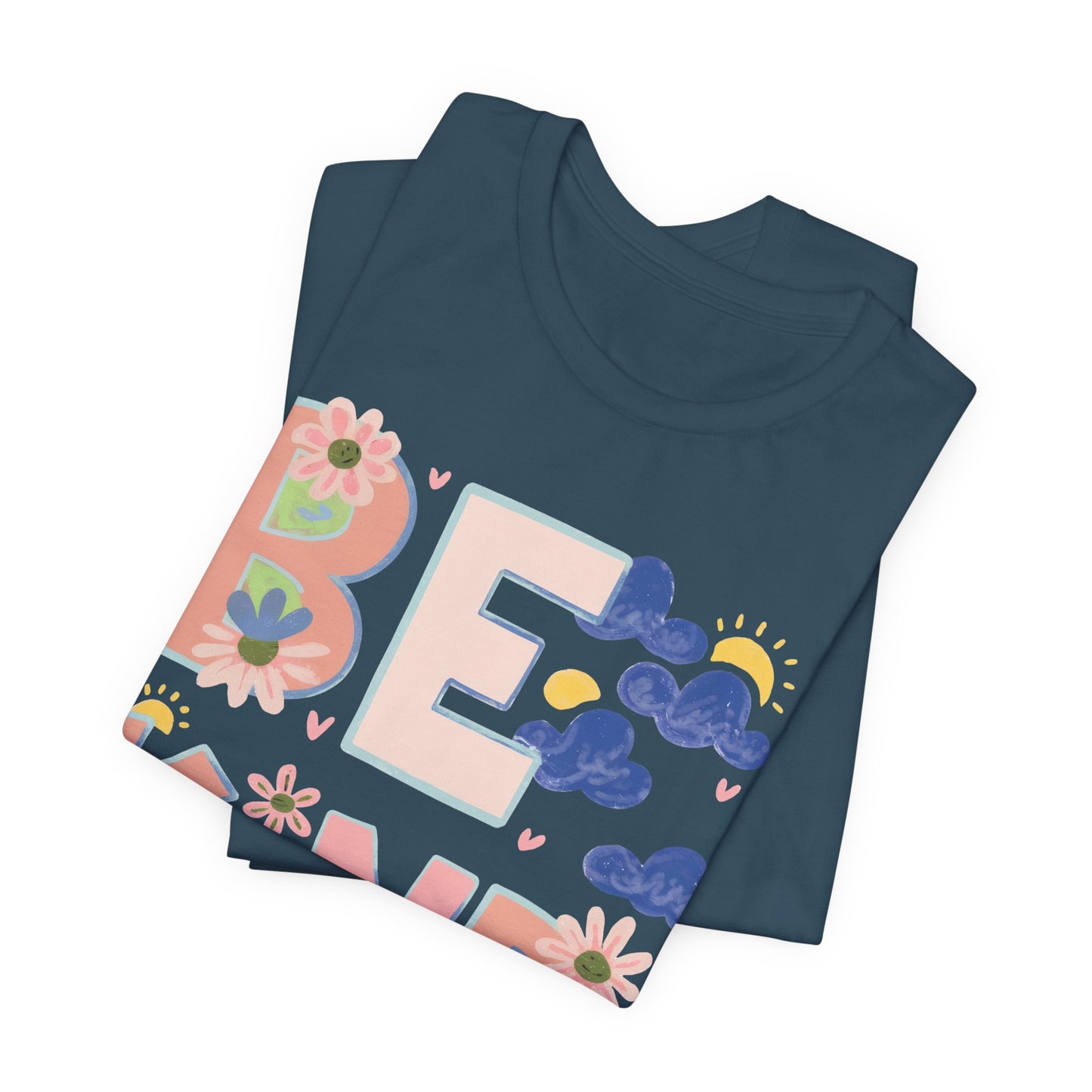 Be Kind Floral Tee — Positive Message Graphic T-Shirt
