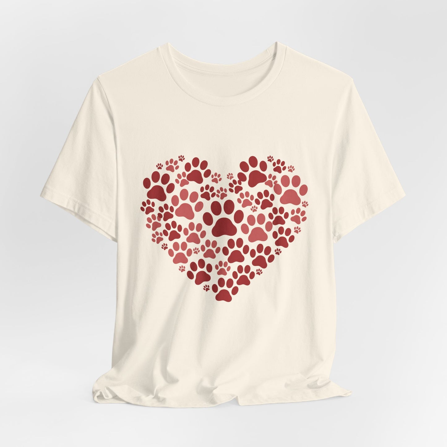 Heart Paw Print T-Shirt — Dog Lover Valentine Tee