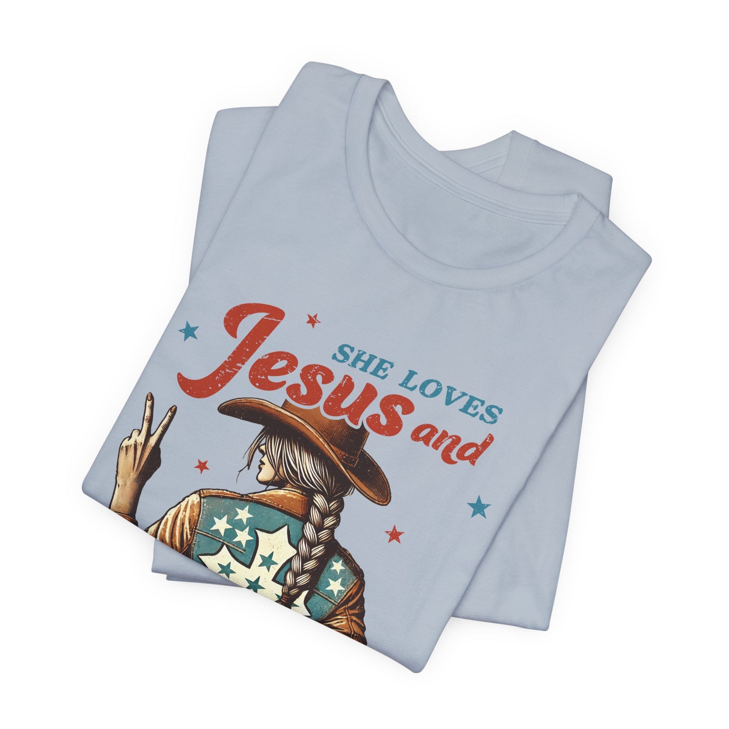 She Loves Jesus and America Tee