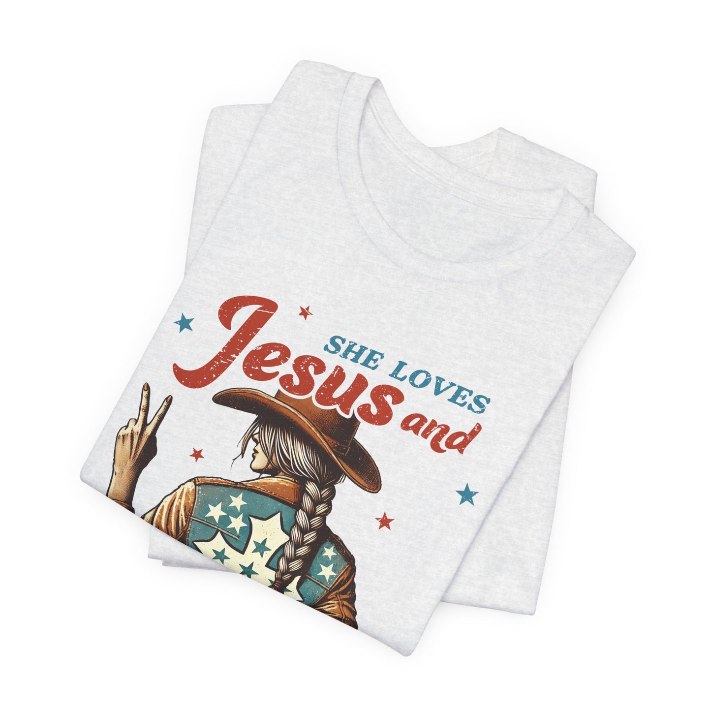 She Loves Jesus and America Tee