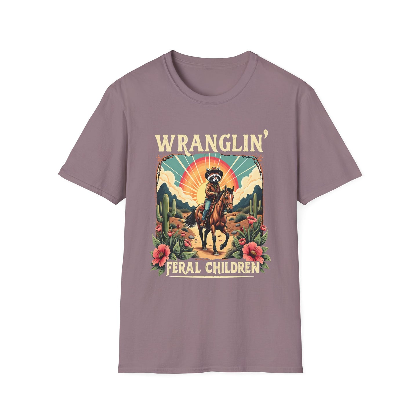 Wranglin' Real Cowboy T-Shirt — Retro Western Rodeo Graphic Tee