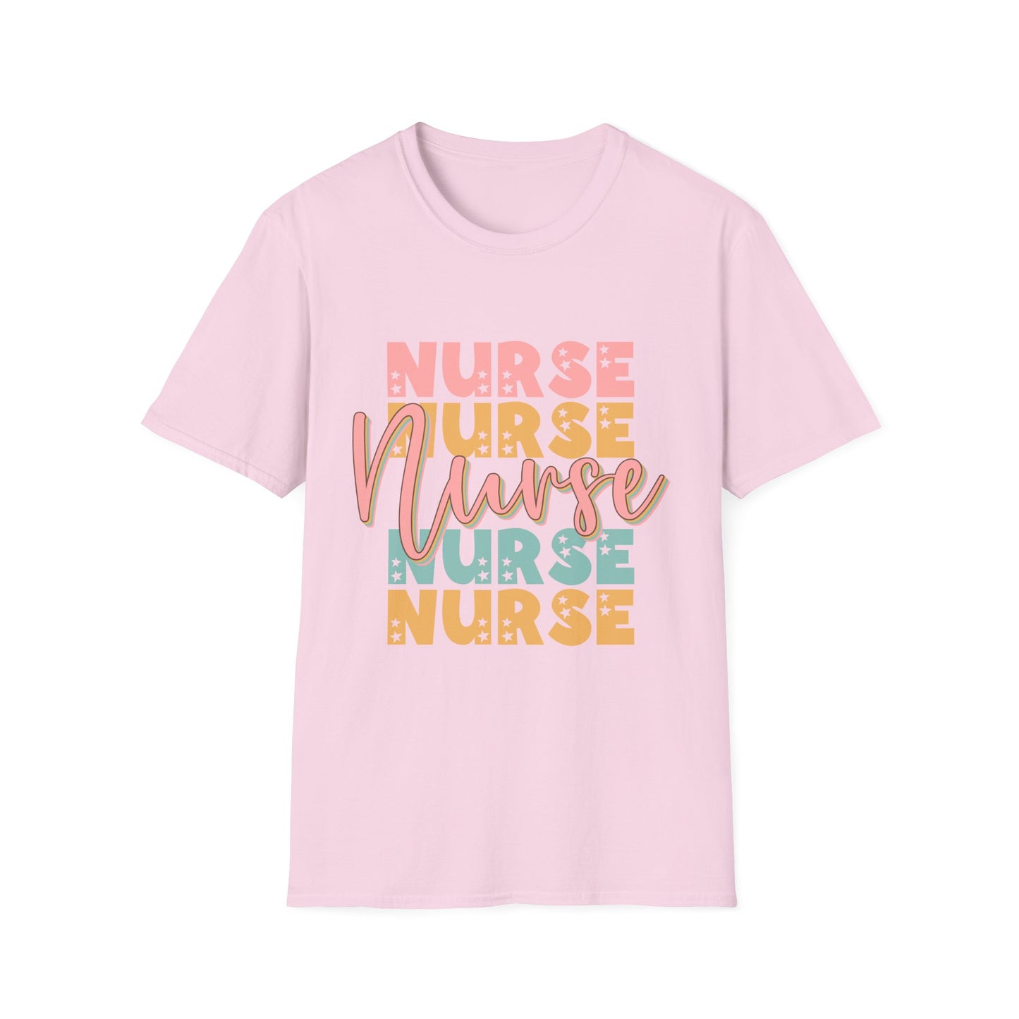 Retro Pastel “Nurse” Graphic T-Shirt — Cute Gift for Nurses, Nurse Appreciation Tee